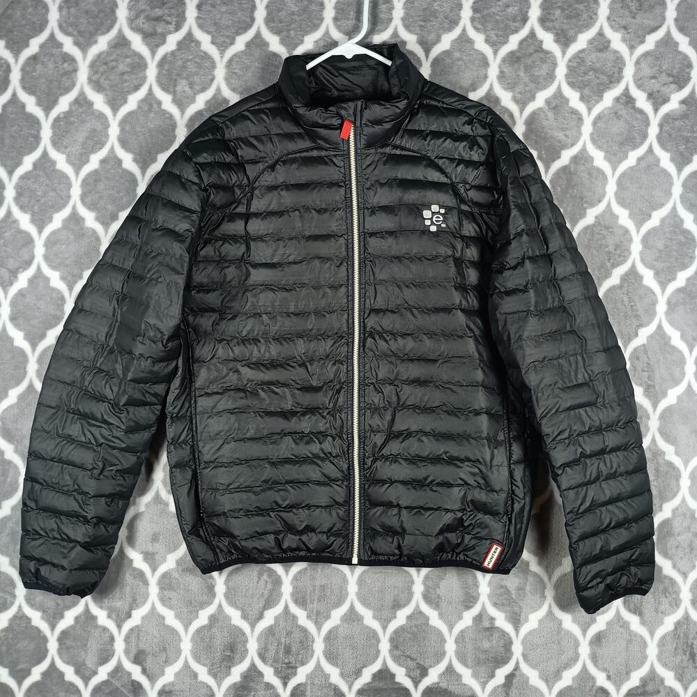 Hunter Original Puffer Jacket Men XL Black Lightweight Quilted Thermal Mid Layer